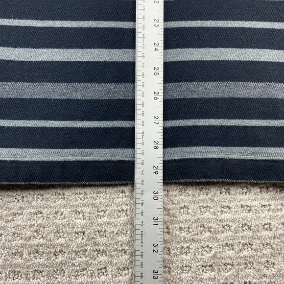 Tommy Hilfiger Polo Shirt Men Large L Gray Black Striped Slim Fit Casual Button - Picture 10 of 10